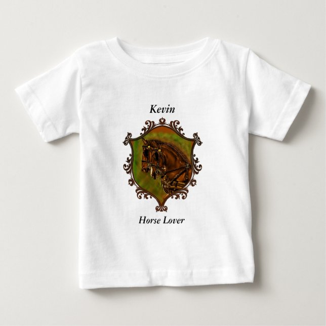 Clydesdale Pferde in ihren Geschirr. Baby T-shirt (Vorderseite)