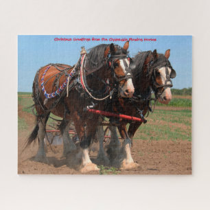 Clydesdale-Pflugpferde. Puzzle