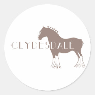 Clydesdale Runder Aufkleber