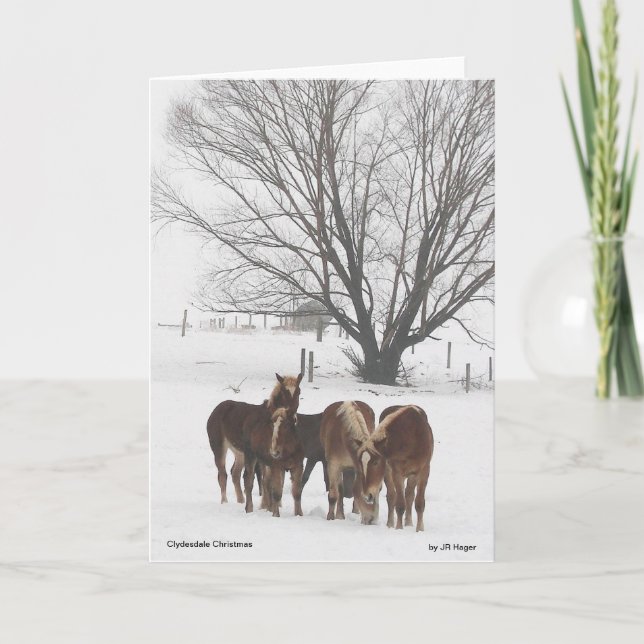 Clydesdale Weihnachten Karte (Vorderseite)
