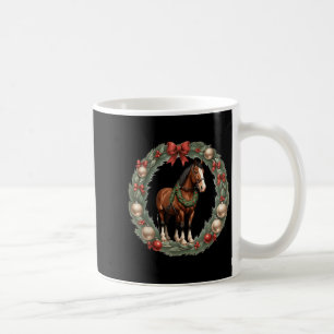 Clydesdale Weihnachtspferde & -amp; Ein Weihnachts Kaffeetasse