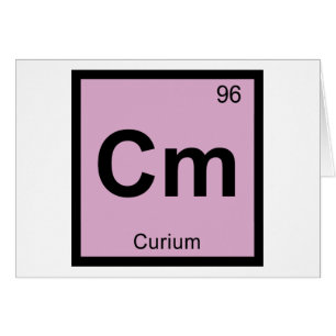 Cm - Curium Chemie Periodensystem Symbol