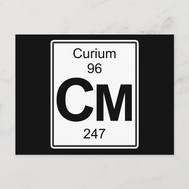 Cm - Curium Postkarte (Vorderseite)