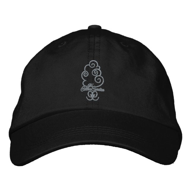 Cm genähter Logo Hut, schwarz Bestickte Baseballkappe (Vorderseite)