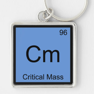 Cm - Kritische Masse Chemie-Element-Symbol-T-Shirt Schlüsselanhänger