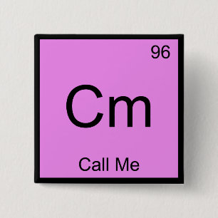 Cm - nennen Sie mich Chemie Element Symbol Telefon Button