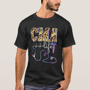 CMA Life Stethoskop Leopard Leopard Tie Dye Kranke T-Shirt