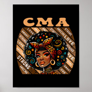 Cma Zertifizierter Medizinischer Assistent Afro Sc Poster