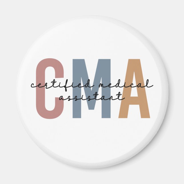 CMA zertifizierter medizinischer Assistent Magnet (Vorne)