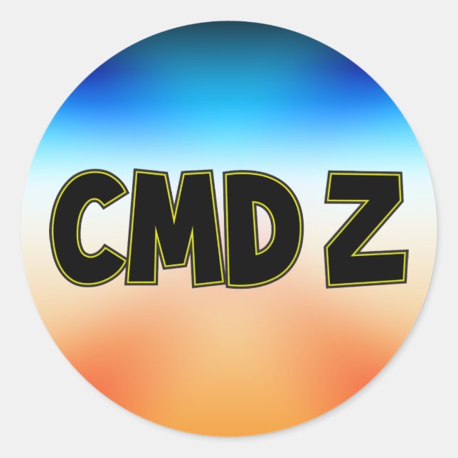 CMD Z 3 RING BINDER RUNDER AUFKLEBER (Vorderseite)