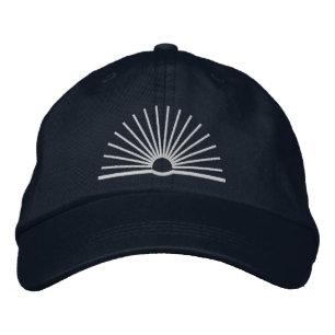 CMEC-Baseballkappe - marineblau mit weißem Logo Bestickte Baseballkappe