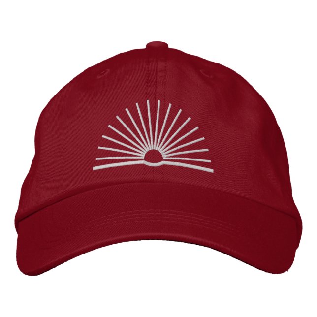 CMEC-Baseballkappe - rot mit weißem Logo Bestickte Baseballkappe (Vorderseite)