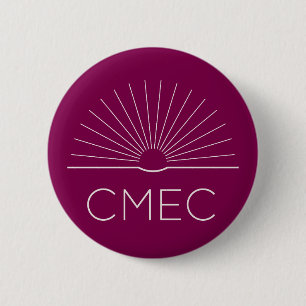 CMEC Button - tiefrot mit weißem Logo
