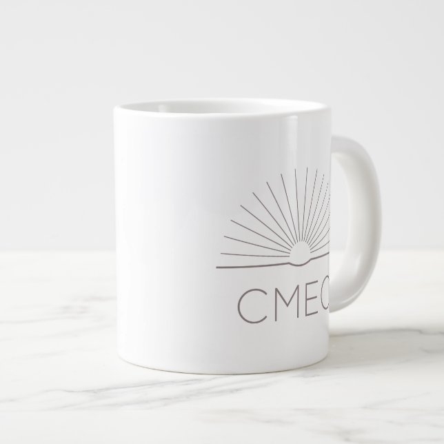 CMEC Jumbo Tasse - 20 oz, weiß mit grau (Vorderseite Rechts)