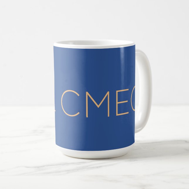 CMEC Kaffee Tasse - 15-oz, Programm 9, blau w/pfir (VorderseiteRechts)