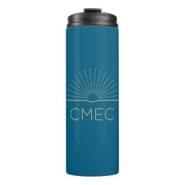 CMEC Thermal Travel Mug - 12 oz, blau und peach Thermosbecher