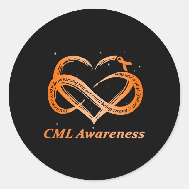 CML Warrior I m Fine Chronic Myeloid Leukämie Awar Runder Aufkleber (Vorderseite)