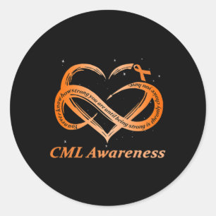 CML Warrior I m Fine Chronic Myeloid Leukämie Awar Runder Aufkleber