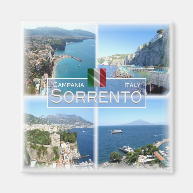 CMP018 SORRENTO, Kampanien, Italien, Kühlschrank Magnet (Vorne)