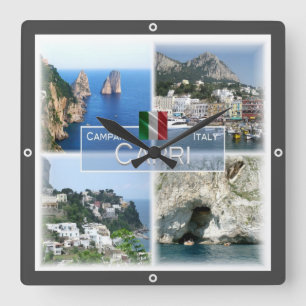 CMP020 CAPRI, Kampanien, Italien, Quadratische Wanduhr