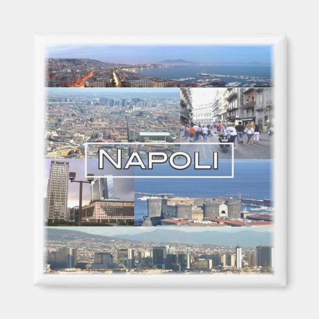 CMP029 NAPOLI, VESUVIO, Kampanien Italien, Kühlsch Magnet (Vorne)