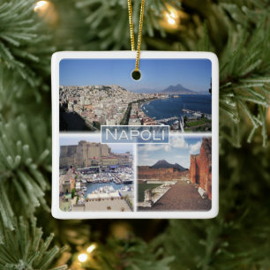 CMP030 NAPLES, MOUNT VESUVIUS, Italien, Keramikornament