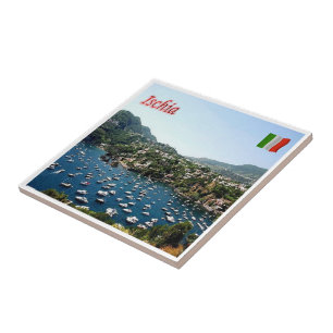 CMP062 ISCHIA, Hafen, Kampanien, Italien, Fliese