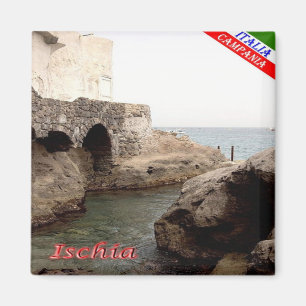 CMP074 ISCHIA, Creek Bridge, Italien, Kühlschrank Magnet