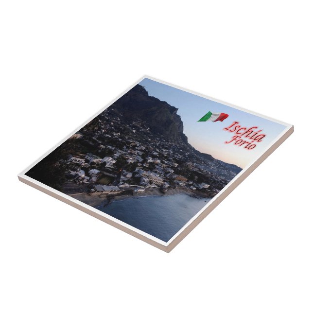CMP077 ISCHIA, Forio, Kampanien, Italien Fliese (Seite)