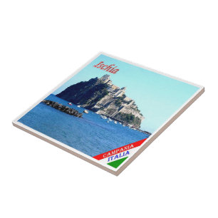 CMP086 ISCHIA, Schloss ARAGONESE, Italien, Kühlsch Fliese