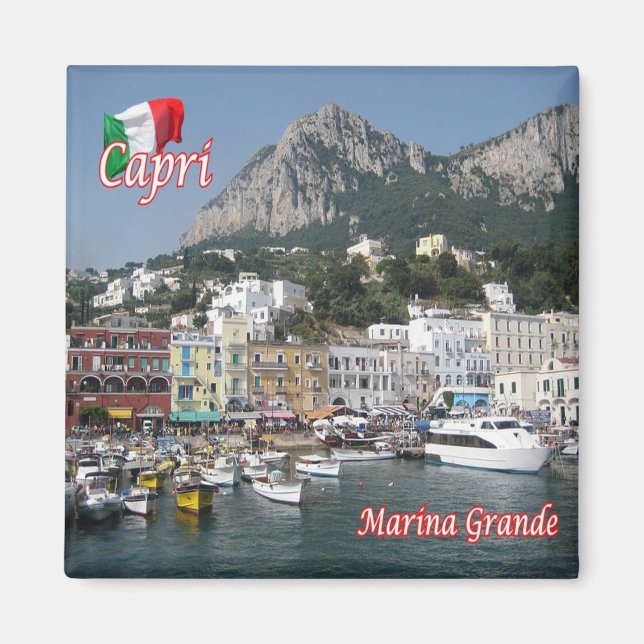CMP122 CAPRI, Marina Grande Port, Kühlschrank Magnet (Vorne)