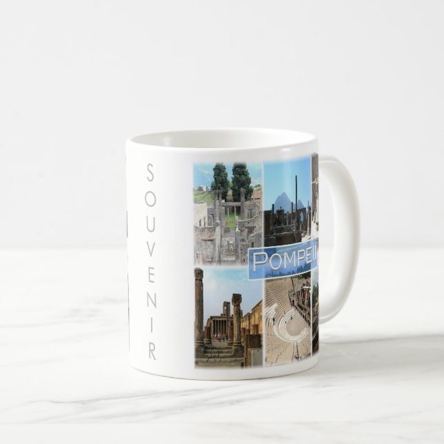 CMP155 POMPEII die Ruinen, Pompei, Kampanien, Kaffeetasse (VorderseiteRechts)
