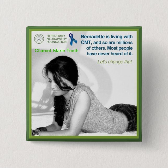 CMT Bewusstseins-Knopf mit Bernadette u. HNF Button (Vorderseite)