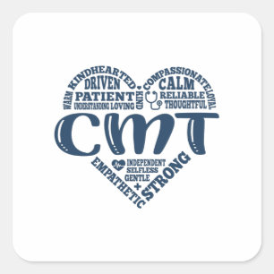 CMT-zertifizierter Medizintechniker Quadratischer Aufkleber