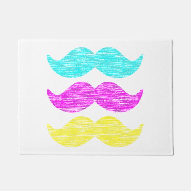 CMY Mustaches Fußmatte (Vorderseite)