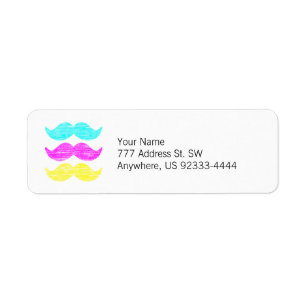 CMY Mustaches (Letterpress style)