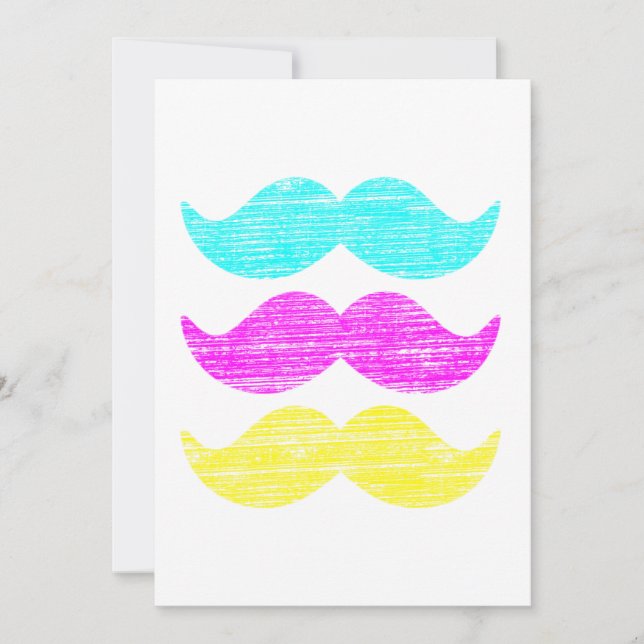 CMY Mustaches (Letterpress style) (Vorderseite)