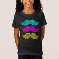 CMY Mustaches (Letterpress style)