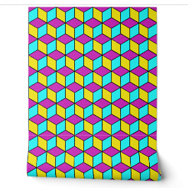 CMYK CUBE bekannte Kuben geometrische Muster Illus Tapete