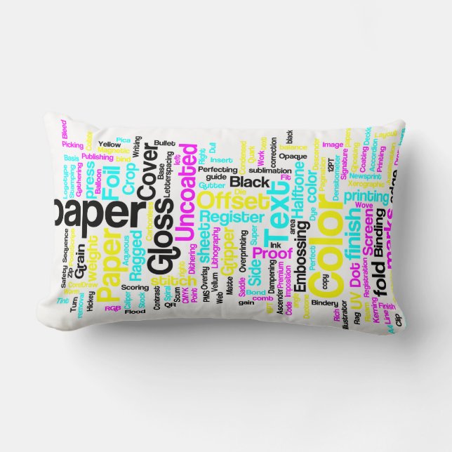 CMYK Designer-Kissen Lendenkissen (Vorderseite)