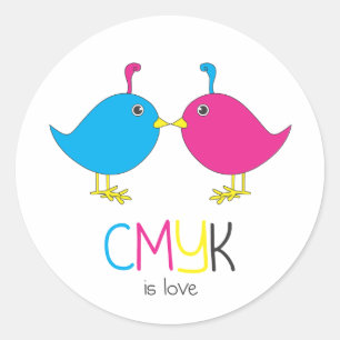 cmyk est un autocollant d'amour