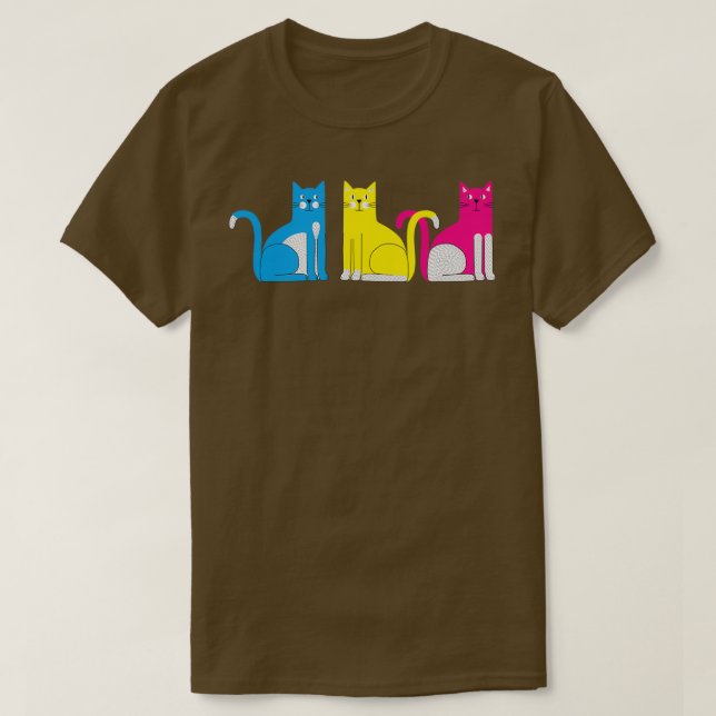 CMYK Katzen 1 T-Shirt (Design vorne)