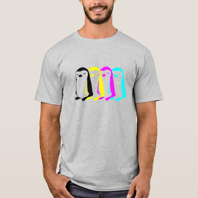 CMYK-Pinguine T-Shirt (Vorderseite)