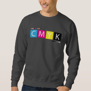 CMYK pressen Farben vor Sweatshirt