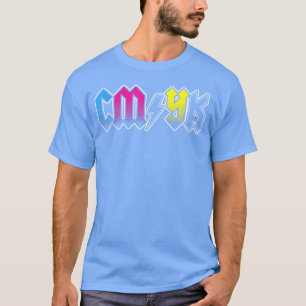 CMYK Rockband-Designer retro T-Shirt