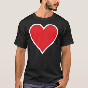 CMYK rotes Herz mit weißem Grenzt-shirt T-Shirt