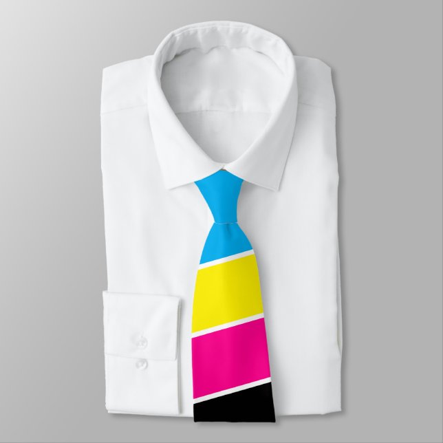 CMYK-Schlips für Drucker/Grafiker Mode Krawatte (Gebunden)