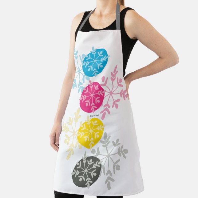 CMYK Snowflakes Schürze (InSitu)
