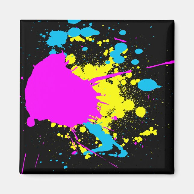 CMYK Splash Magnet (Vorne)