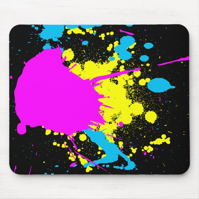 CMYK Splash Mousepad (Vorne)